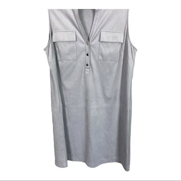 #156 ALFINI suede shift mini dress - Picture 3 of 9